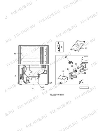 Взрыв-схема холодильника Electrolux EU8293C - Схема узла C10 Cold, users manual